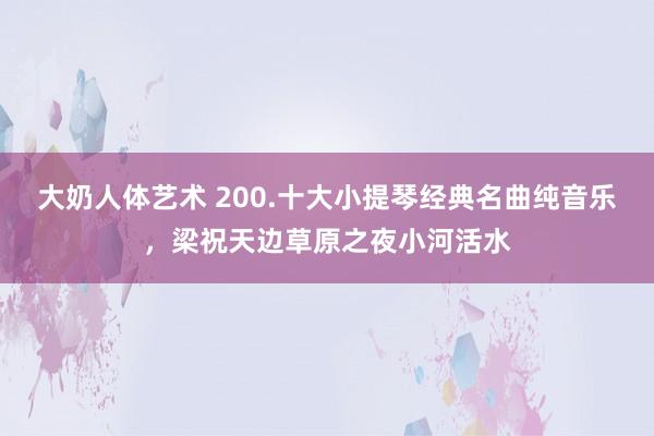 大奶人体艺术 200.十大小提琴经典名曲纯音乐，梁祝天边草原之夜小河活水