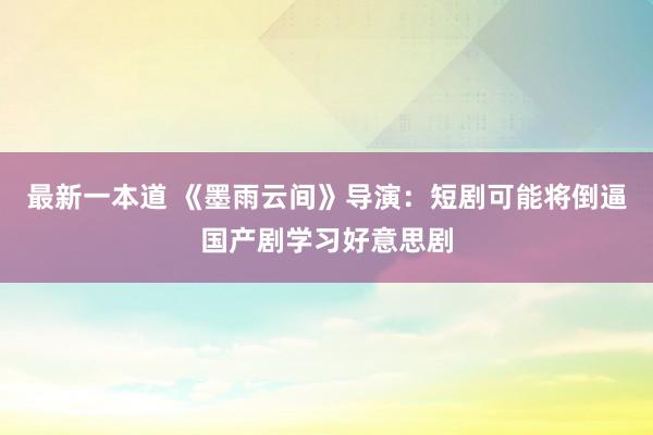 最新一本道 《墨雨云间》导演：短剧可能将倒逼国产剧学习好意思剧