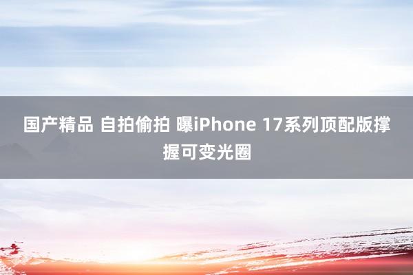 国产精品 自拍偷拍 曝iPhone 17系列顶配版撑握可变光圈