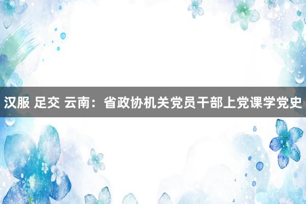 汉服 足交 云南：省政协机关党员干部上党课学党史