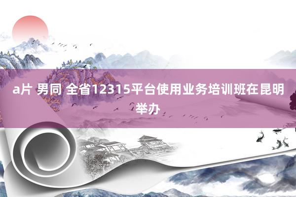 a片 男同 全省12315平台使用业务培训班在昆明举办